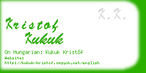 kristof kukuk business card